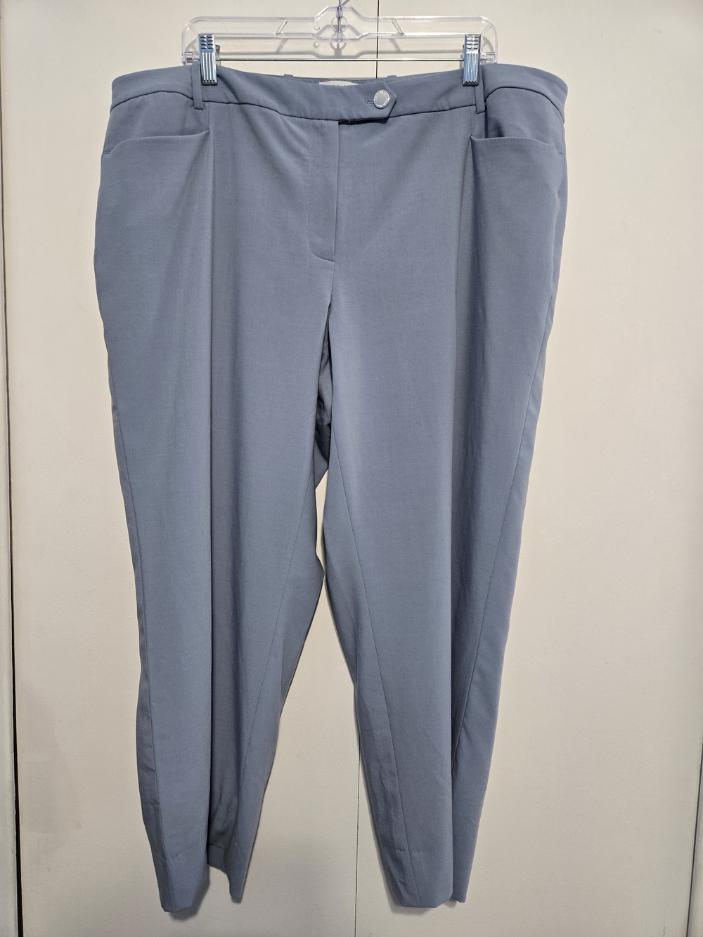 Calvin Klein Modern Fit Dress Pants 18W Light Blue Stretch Ankle Pants